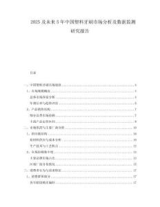 2025及未來5年中國塑料牙刷市場分析及數(shù)據(jù)監(jiān)測研究報告