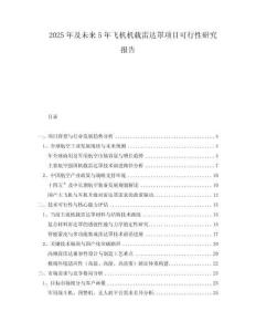 2025年及未來5年飛機(jī)機(jī)載雷達(dá)罩項(xiàng)目可行性研究報(bào)告