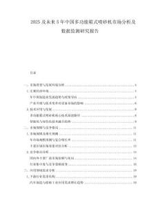 2025及未來5年中國多功能箱式噴砂機市場分析及數(shù)據(jù)監(jiān)測研究報告