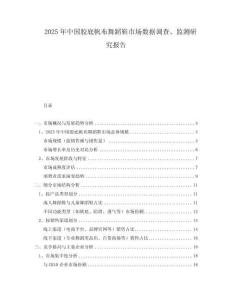 2025年中國(guó)膠底帆布舞蹈鞋市場(chǎng)數(shù)據(jù)調(diào)查、監(jiān)測(cè)研究報(bào)告