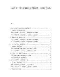2025年中國耳塞耳機市場數(shù)據(jù)調查、監(jiān)測研究報告