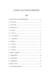 經(jīng)濟(jì)穩(wěn)定與抗擊風(fēng)險(xiǎn)的宏觀調(diào)控框架