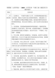 2025-2026學(xué)年魯教版（五四學(xué)制）（2024）小學(xué)美術(shù)一年級(jí)上冊 《我的名字》教學(xué)設(shè)計(jì)