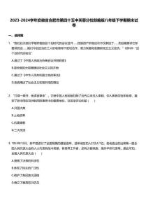 2023-2024學(xué)年安徽省合肥市第四十五中芙蓉分校部編版八年級(jí)下學(xué)期期末試卷