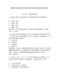 2025年閩西職業(yè)技術(shù)學(xué)院單招職業(yè)技能考試題庫及一套參考答案詳解