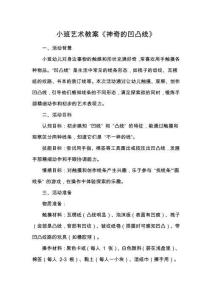 小班藝術(shù)教案《神奇的凹凸線》