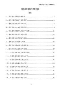 項目進度控制與調整方案