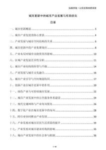 城市更新中的城市產業(yè)發(fā)展與布局優(yōu)化