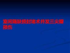 室間隔缺損封堵術(shù)并發(fā)三尖瓣損傷PPT課件