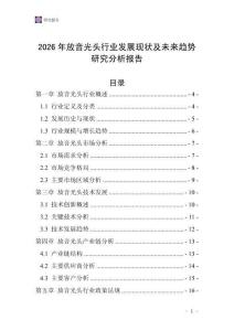 2026年放音光頭行業發展現狀及未來趨勢研究分析報告