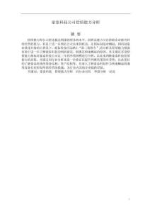 豪泰科技公司償債能力分析