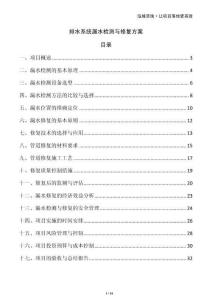 排水系统漏水检测与修复方案