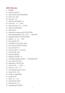 2024新外研社版英語八年級(jí)上Unit 1 This is me知識(shí)清單