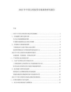 2025年中國方形膠帶市場調(diào)查研究報告