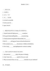 Module 1 Unit 1 Let's try to speak English as much as possible.復(fù)習(xí)練習(xí)題