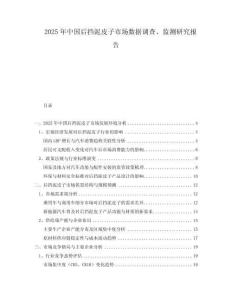 2025年中國(guó)后擋泥皮子市場(chǎng)數(shù)據(jù)調(diào)查、監(jiān)測(cè)研究報(bào)告