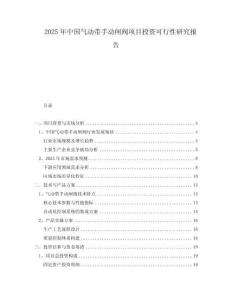 2025年中國(guó)氣動(dòng)帶手動(dòng)閘閥項(xiàng)目投資可行性研究報(bào)告