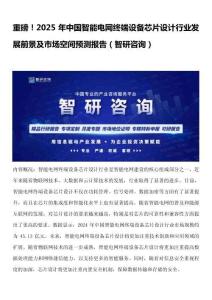 重磅！2025年中國智能電網(wǎng)終端設(shè)備芯片設(shè)計(jì)行業(yè)發(fā)展前景及市場空間預(yù)測報(bào)告（智研咨詢）