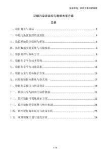 環(huán)境污染源監(jiān)控與數(shù)據(jù)共享方案