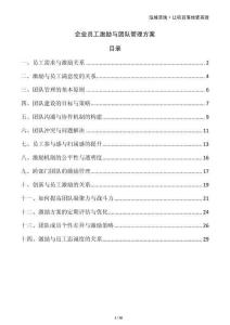 企業(yè)員工激勵(lì)與團(tuán)隊(duì)管理方案