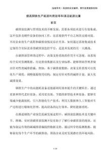 提高鋼鐵生產(chǎn)能源利用效率和清潔能源比重