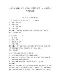 2025年安徽中醫(yī)藥大學第二附屬醫(yī)院博士人才招聘4人模擬試卷及一套參考答案詳解