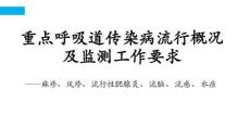 重點呼吸道傳染病流行概況及監(jiān)測工作