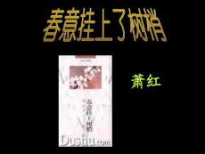 高中語文《春意掛上了樹梢》課件