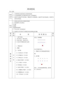 排球模塊教案18課時