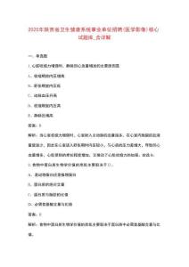 2025年陜西省衛(wèi)生健康系統(tǒng)事業(yè)單位招聘（醫(yī)學(xué)影像）核心試題庫(kù)_含詳解