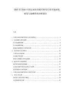 2025至2030中國(guó)石油瀝青碳纖維布行業(yè)市場(chǎng)深度研究與戰(zhàn)略咨詢分析報(bào)告