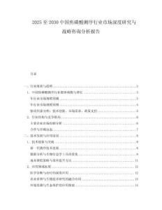 2025至2030中國焦磷酸測序行業(yè)市場深度研究與戰(zhàn)略咨詢分析報(bào)告