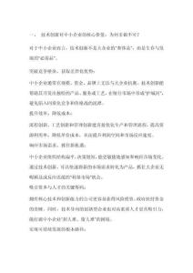 論中小企業發展中的技術創新