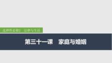 2026屆高三政治一輪復(fù)習(xí)課件:第三十一課 家庭與婚姻 第1課時(shí) 在和睦家庭中成長(zhǎng)