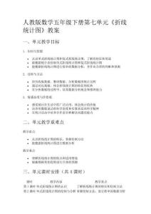 人教版數(shù)學(xué)五年級(jí)下冊(cè)第七單元《折線統(tǒng)計(jì)圖》教案