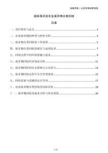 高標(biāo)準(zhǔn)農(nóng)田農(nóng)業(yè)廢棄物分類回收