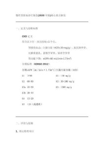 慢性腎臟病診療規(guī)范(2020年版)