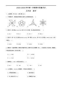 甘肅省武威市涼州區(qū)松樹、柏樹中學2025-2026學年九年級上學期10月期中數(shù)學試題（含答案）