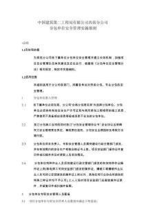 中建分包單位安全管理實施細則