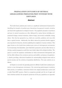 幾類擴散Leslie-Gower捕食者-食餌系統(tǒng)的傳播動力學(xué)