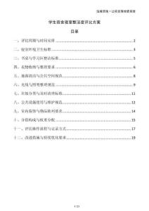 學生宿舍寢室整潔度評比方案