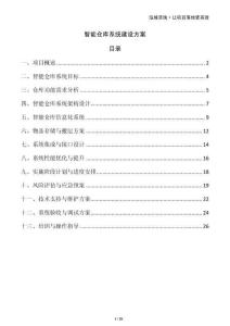 智能倉庫系統建設方案