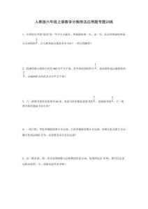 人教版六年級(jí)上冊(cè)數(shù)學(xué)分?jǐn)?shù)除法應(yīng)用題專題訓(xùn)練（含答案）