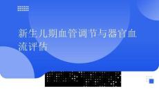 新生兒期血管調(diào)節(jié)與器官血流評(píng)估