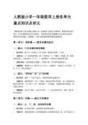 人教版小學(xué)一年級數(shù)學(xué)上冊各單元重點知識點講義