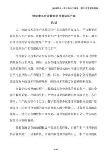 賦能中小企業(yè)數(shù)字化發(fā)展實(shí)施方案