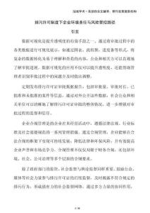 排污許可制度下企業(yè)環(huán)境責(zé)任與風(fēng)險管控路徑