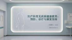 婦產(chǎn)科常見疾病健康教育：預(yù)防、診療與康復(fù)指南