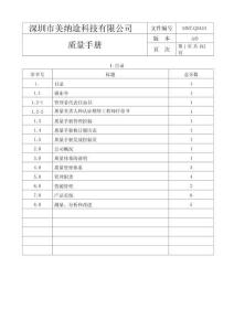 3C認證質(zhì)量手冊及27個程序文件