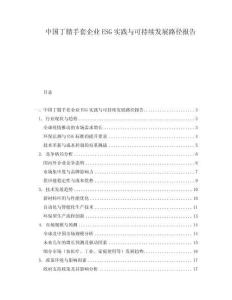 中國丁腈手套企業(yè)ESG實踐與可持續(xù)發(fā)展路徑報告